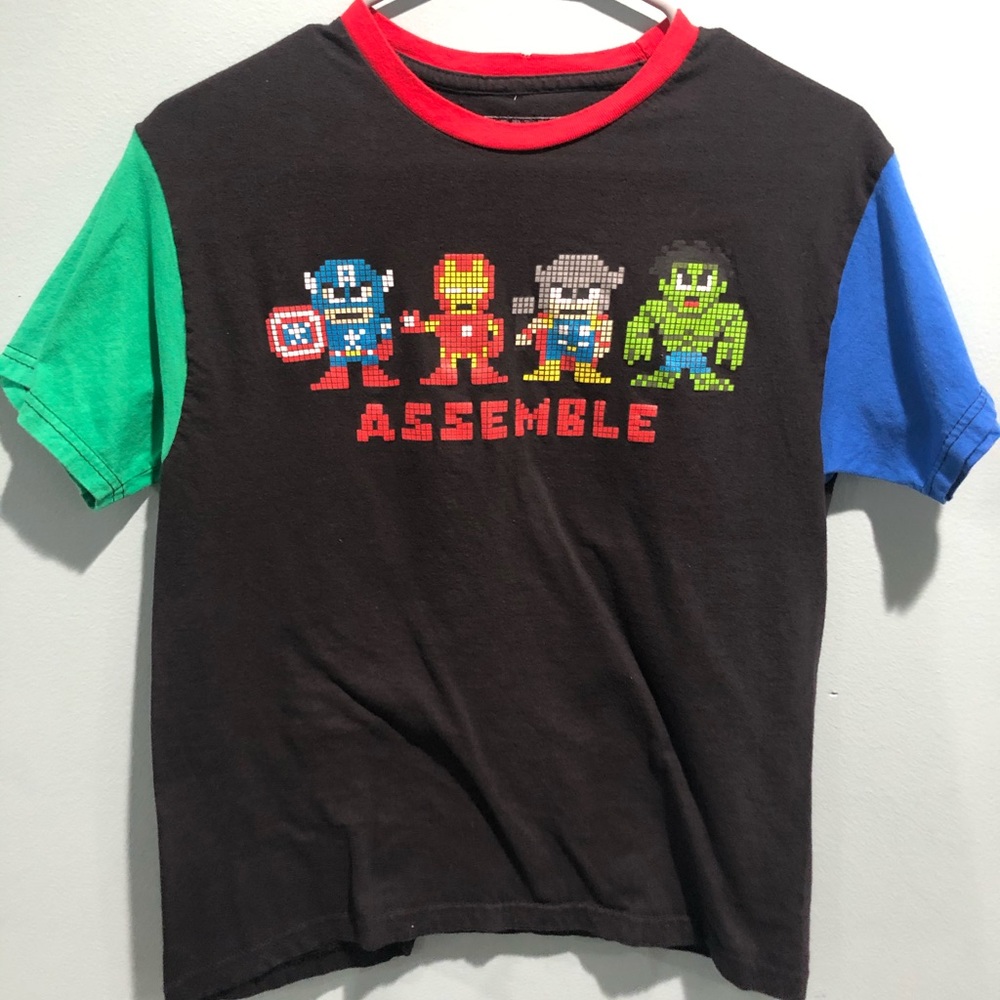 90s themed kids marvel tee
